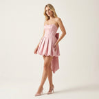 OLIVIA DRESS | Transform each uploaded image into a high-end fashion studio photograph while preserving the original model and dress exactly as they are.