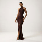 SIERRA DRESS | Transform each uploaded image into a high-end fashion studio photograph while preserving the original model and dress exactly as they are.